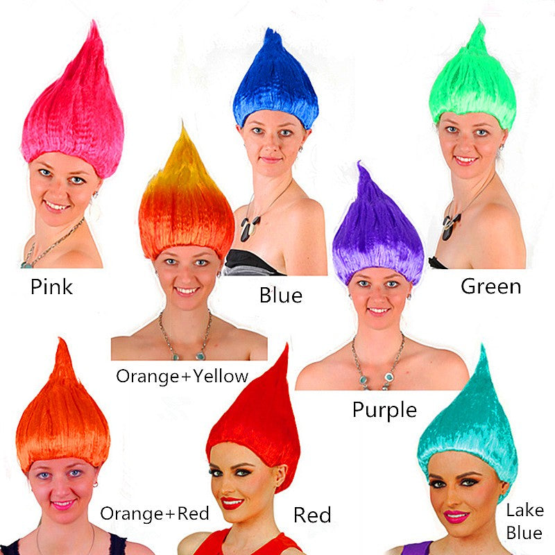 9 Color Personality Fashion Fixed Wig