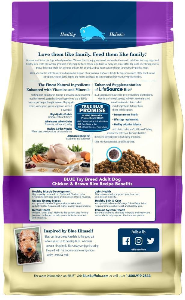 Blue Buffalo Life Protection Formula Natural Chicken & Brown Rice Recipe Adult Toy Breed Dry Dog Food